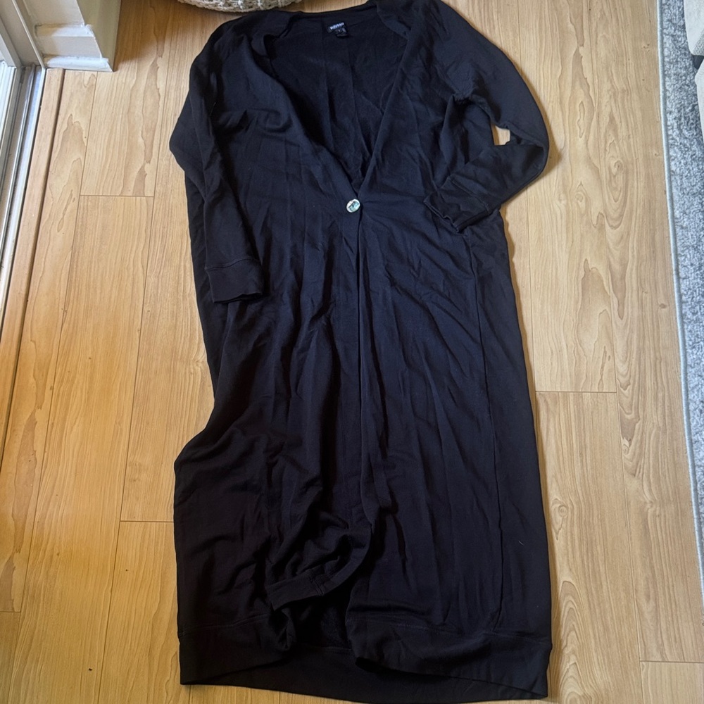 BLEUSALT Black Long Sleeve Cardigan